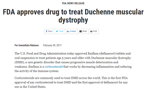 Duchenne肌营养不良症新药